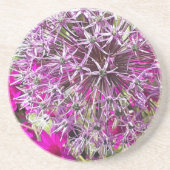 Allium & Fleurs d'été Dessous de verre de grès (Devant)