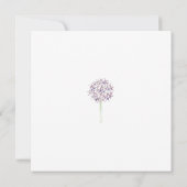 Allium Floral Design Huwelijksuitnodiging Kaart (Achterkant)