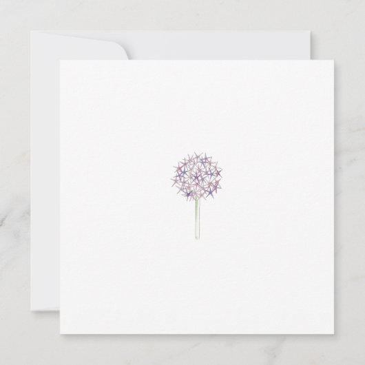 Allium Floral Design Huwelijksuitnodiging Kaart (Achterkant)