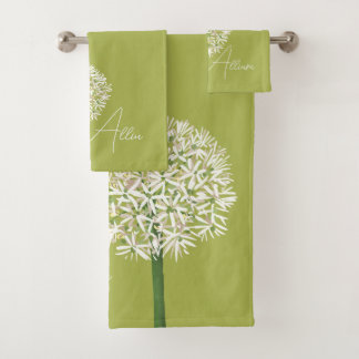  Allium Flower Botanical Art | Elegant Flora Bad Handdoek