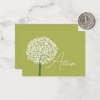 Allium Flower Botanical Art | Elegant Flora Notitiekaartje