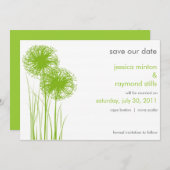 Allium in de Gras sparen de Datum Save The Date (Voorkant / Achterkant)