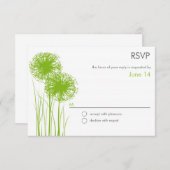 Allium in Grass Reply Card RSVP (Devant / Derrière)