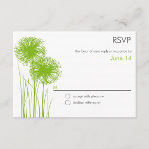 Allium in Grass Reply Card RSVP Kaartje
