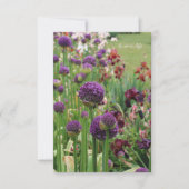 Allium & Iris Bloembed Notitiekaartje (Voorkant)