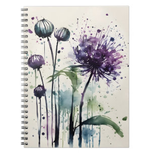 Allium - Watercolor bloemen Notitieboek
