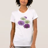 Allium White and Purple Flowers App. T-shirts (Devant)