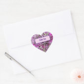 Allium & Zomerbloemen gepersonaliseerd Hart Sticker (Envelop)
