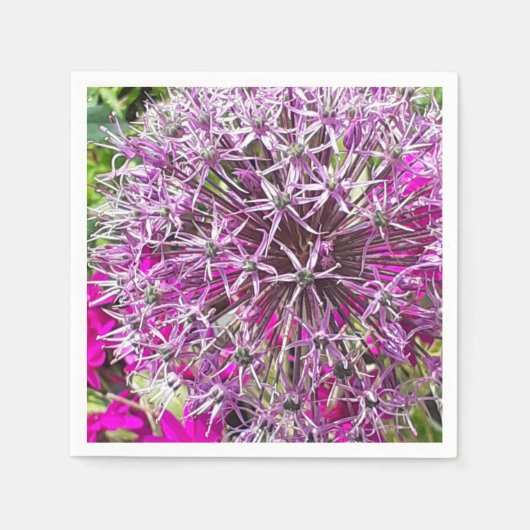 Allium & Zomerbloemen Servet (Voorkant)