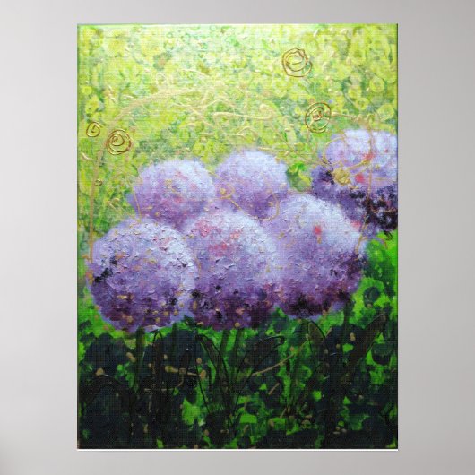 Alliums à Laycock 18inx24in Valeur Poster Matte (Devant)