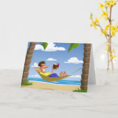 Allongé Sur Un Hamac Cartes De Voeux (Fleur jaune)