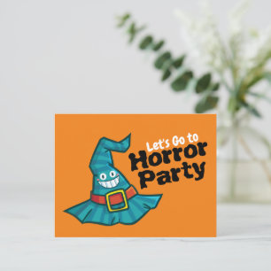 Allons à la carte postale de la fête de l'horreur