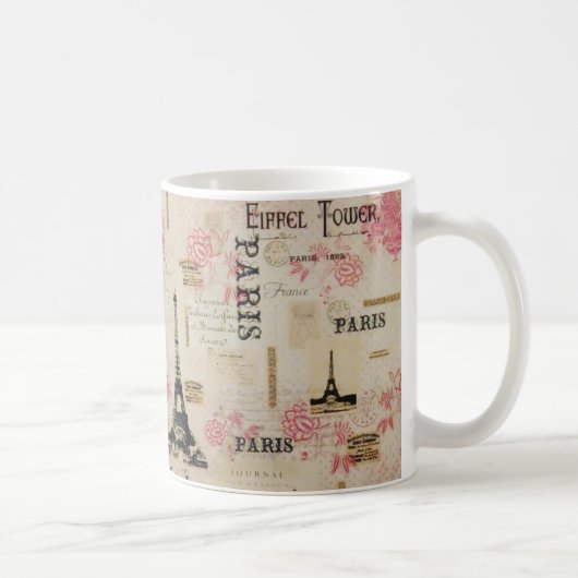 "Allons à Paris" Mug blanc classique (Droite)