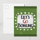 Allons au Bowling Carte Postale (Devant / Derrière)