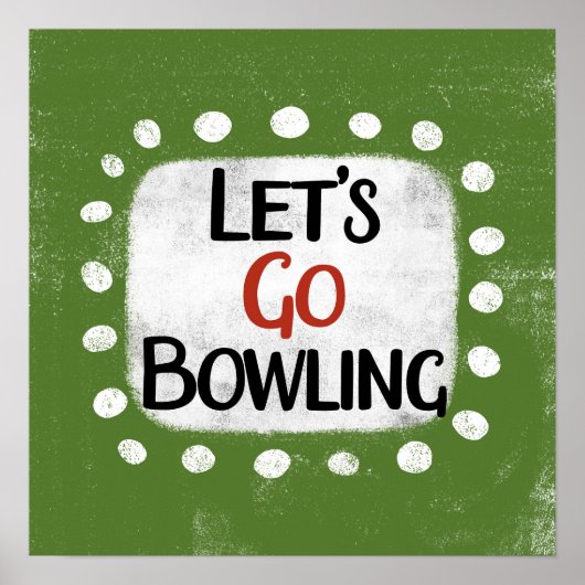 Allons au bowling Poster Wall Art (Devant)