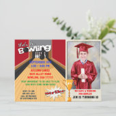 Allons au Bowling Red Boys Invitation photo Annive (Debout devant)