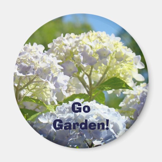 Allons au jardin ! aimants Fleurs d'Hydrangea Bleu (Devant)