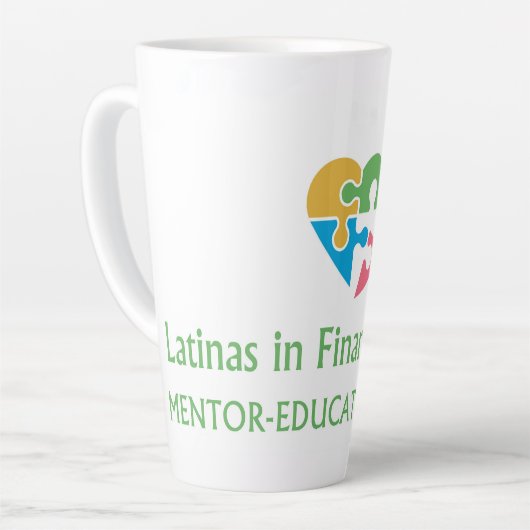 Allons au travail Dames Latte Mug (Angle gauche)