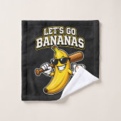 Allons Bananes Baseball Rétro Banane Drôle (Gant de toilette)