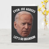 ALLONS BRANDON BIDEN ACCEPTE LA carte d'anniversai (Fleur jaune)