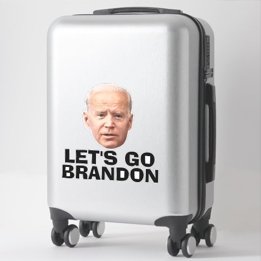 ALLONS BRANDON BIDEN DIE-CUT STYLE DECAL STICKER (Sur valise)