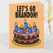 ALLONS BRANDON ! CARTES D'ANNIVERSAIRE AMUSANTES (Fleur jaune)