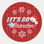 Allons Brandon Étiquette de Noël (Devant)