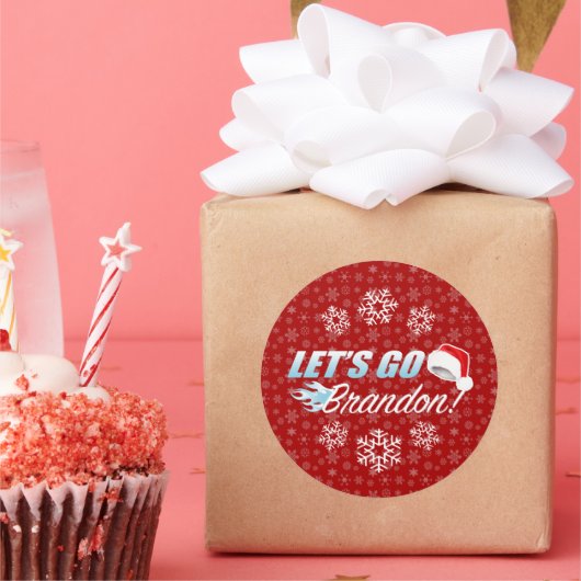 Allons Brandon Étiquette de Noël (Fête)