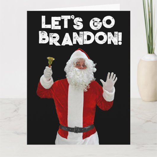 ALLONS BRANDON PÈRE NOËL BIDEN GRANDE CARTE DE NOË (Devant)