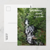 Allons Chasser les chutes d'eau Carte postale (Devant / Derrière)