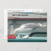 "Allons déjeuner !" Carte postale (Devant / Derrière)