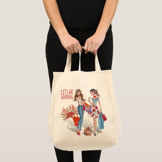 Allons faire du shopping | Sac fourre-tout (Devant (produit))