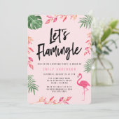 Allons Flamingle | Invitation à une fête d'anniver (Debout devant)