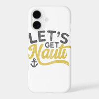 Allons Nauti Nautical Vintage Type Gris Jaune