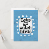 Allons regarder la carte de voeux des oiseaux (Devant/Arrière en situation)