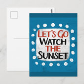 Allons Regarder La Carte Postale Sunset (Devant / Derrière)