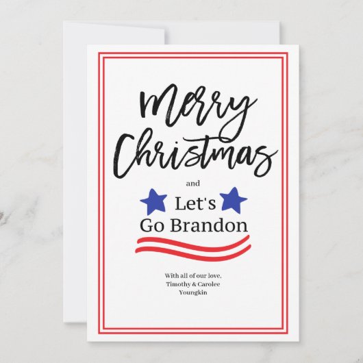 Allons voir la carte de Noël Brandon (Devant)