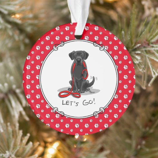 Allons-y ! Black Lab Labrador Retriever Cute (Arbre)