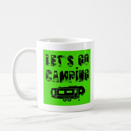 Allons-y Camping - Mug de café 5e roue (Gauche)