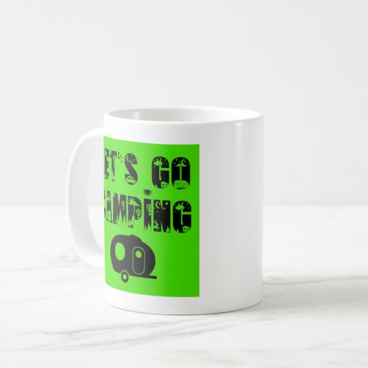 Allons-y Camping - Mug de café à l'oeuf en fibre d (Devant gauche)