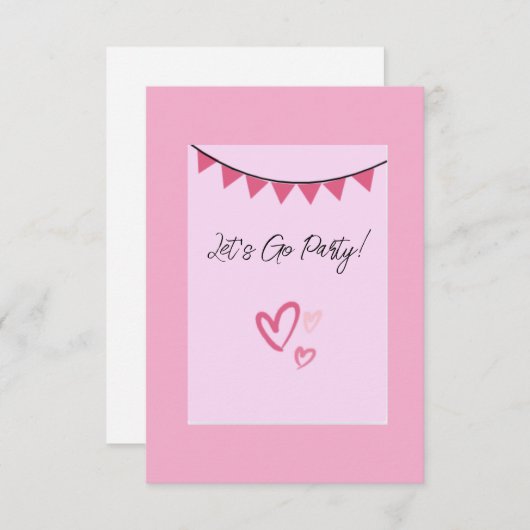 Allons-y Invitation de fête (Devant / Derrière)