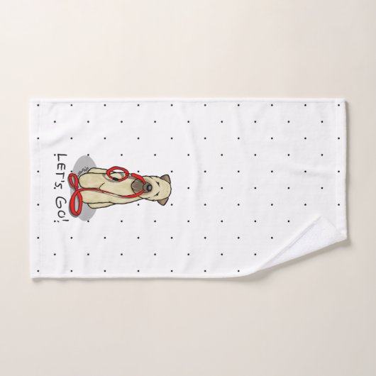 Allons-y ! Marche à pied à Terrier Chien (1b2) (Serviette à main)