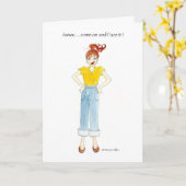Allons-y, regarde les choses en face Carte d'anniv (Fleur jaune)