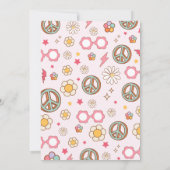 Allons-y Super Daisy Boho Invitation d'anniversair (Dos)