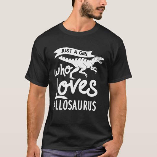 Allosaurus Dinosaur Skull Skeleton T-shirt (Voorkant)