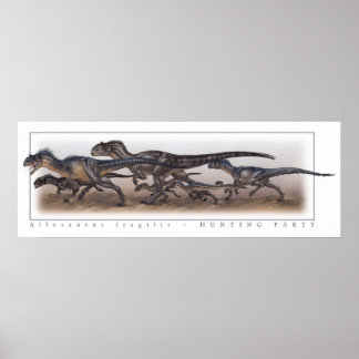 Allosaurus Hunting Party Poster