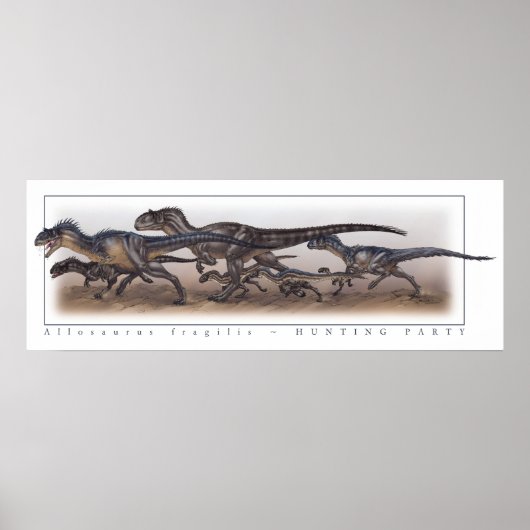 Allosaurus Hunting Party Poster (Voorkant)