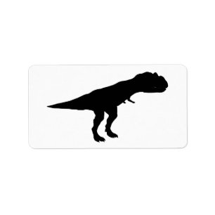 Allosaurus Silhouette Etiket