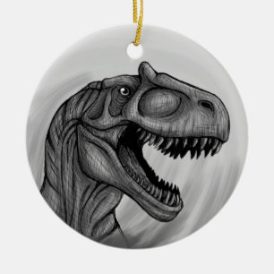 Allosaurus Sketch Keramisch Ornament
