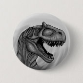 Allosaurus Sketch Ronde Button 5,7 Cm (Voorkant)